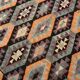 5x7 Purple & Orange Geometric Style Kilim Rug, 162x218Cm