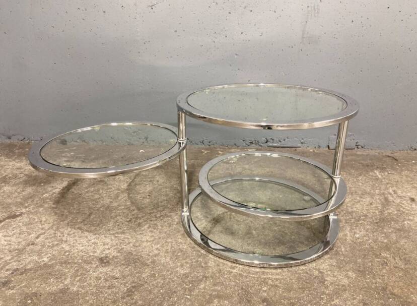 Table basse 4 plateaux, circa 1980