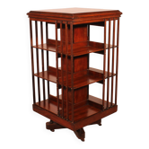 Rotating Library with Iron Base and Inlays - 19th Century