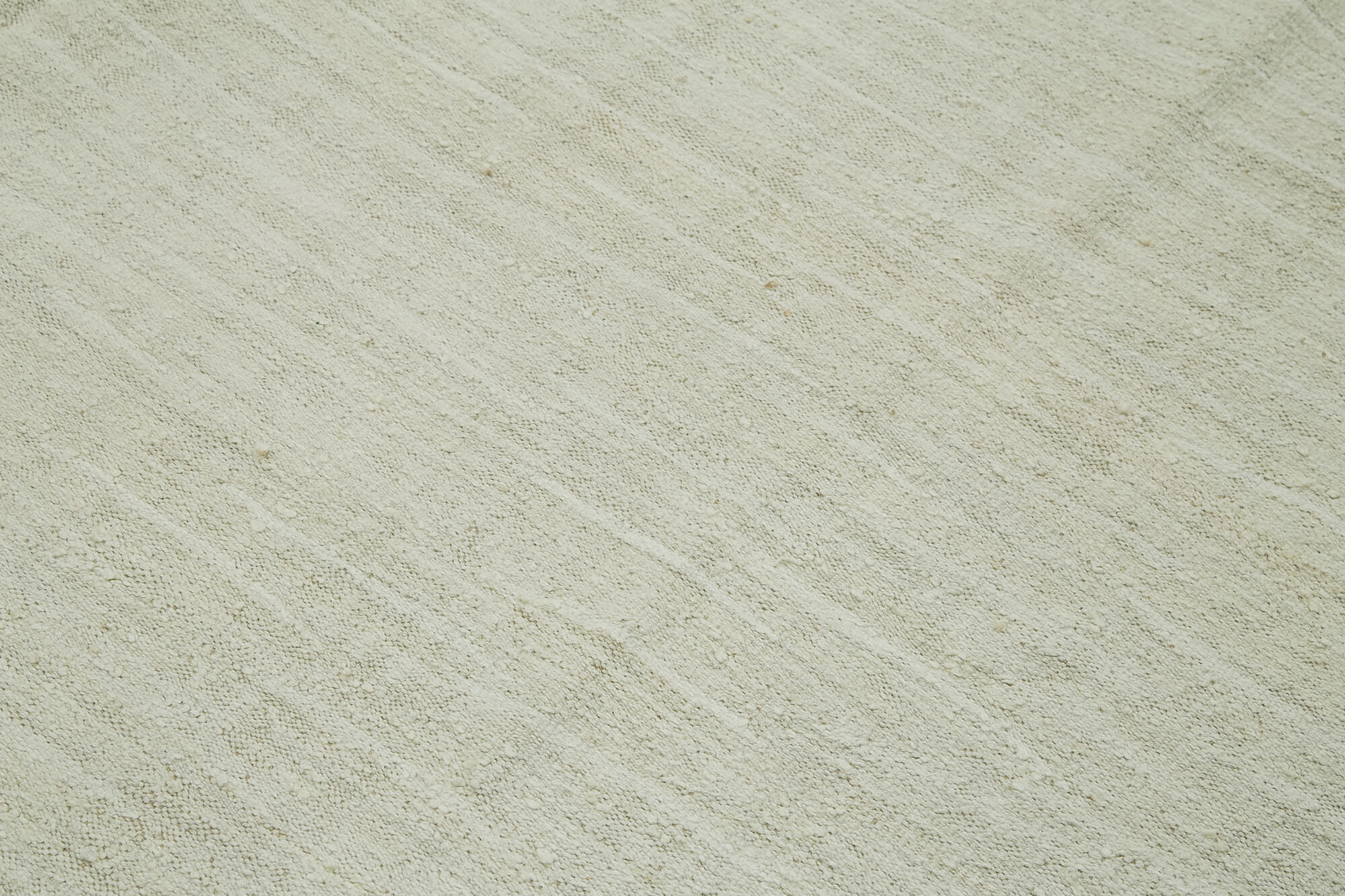 Hand-knotted anatolian antique 1970s 288 cm x 502 cm white hemp kilim carpet