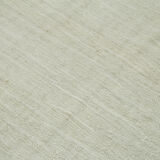 Hand-knotted anatolian antique 1970s 288 cm x 502 cm white hemp kilim carpet