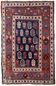 Handmade antique Caucasian Kazak rug 4.1' x 6.3' (125cm x 192cm) 1870s - 1B665