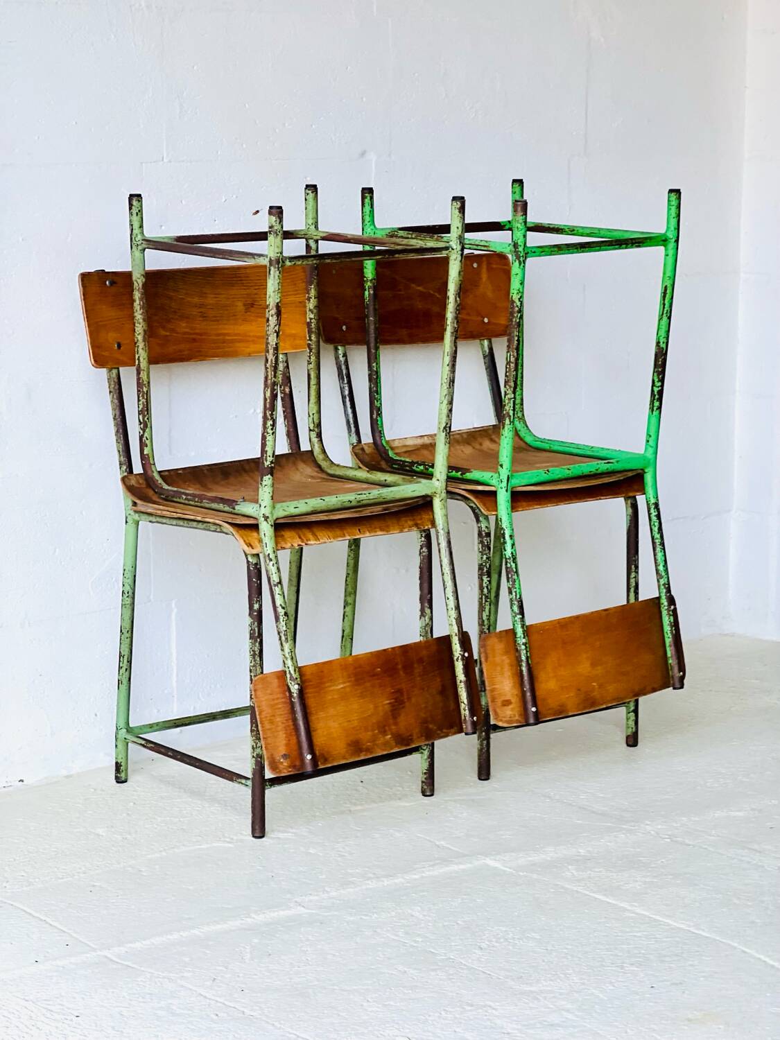 Vintage  School Chairs, set of 4