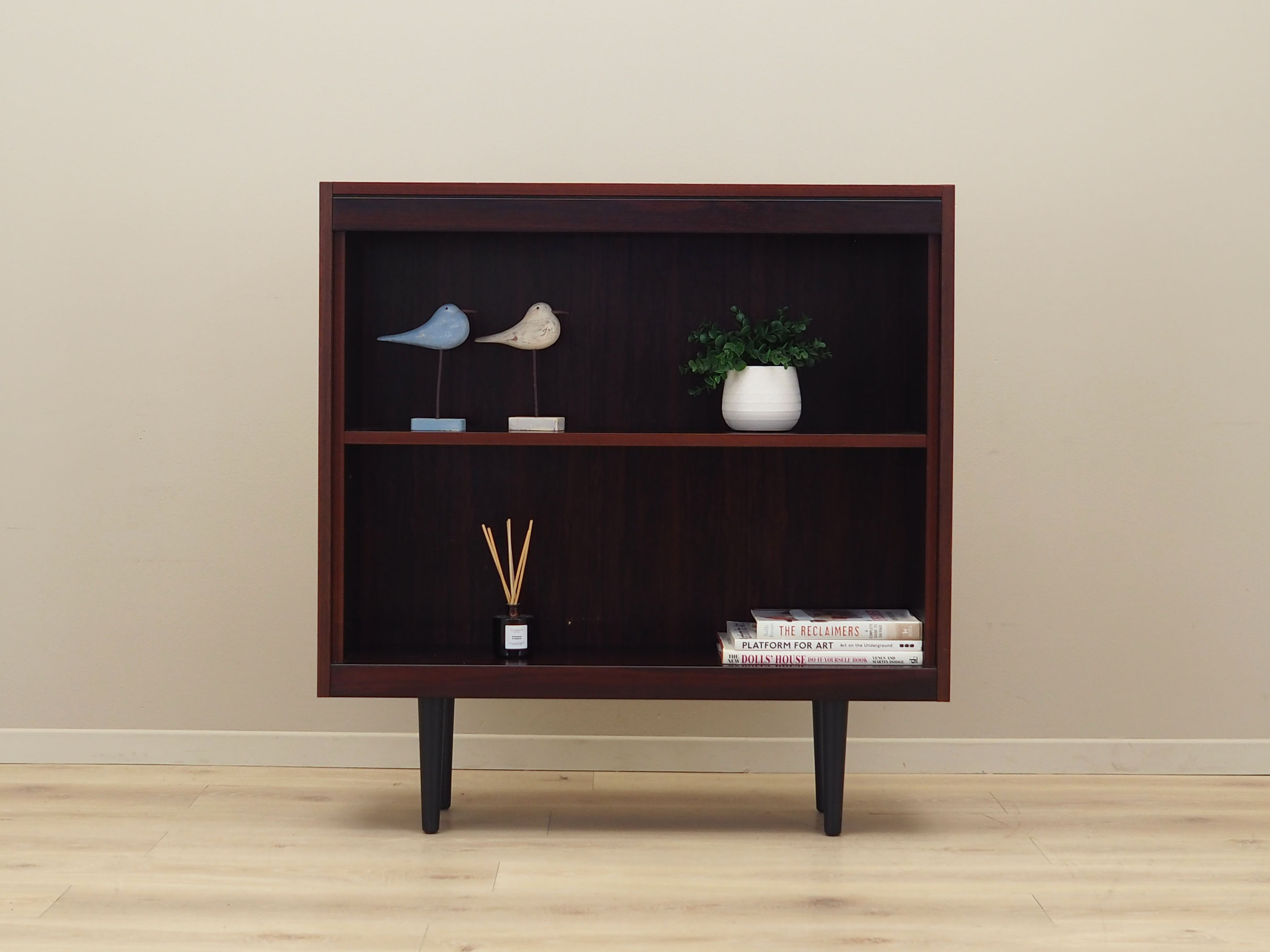 Walnut bookcase, Swedish design, 1970s, Sweden