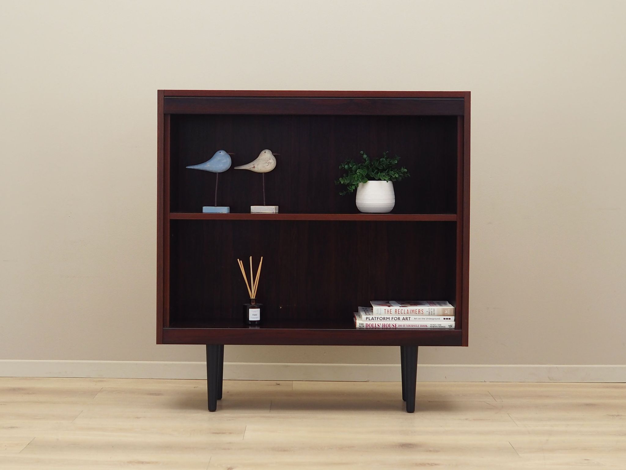 Walnut bookcase, Swedish design, 1970s, Sweden