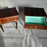 1 pair of vintage bedside tables from the 1960s