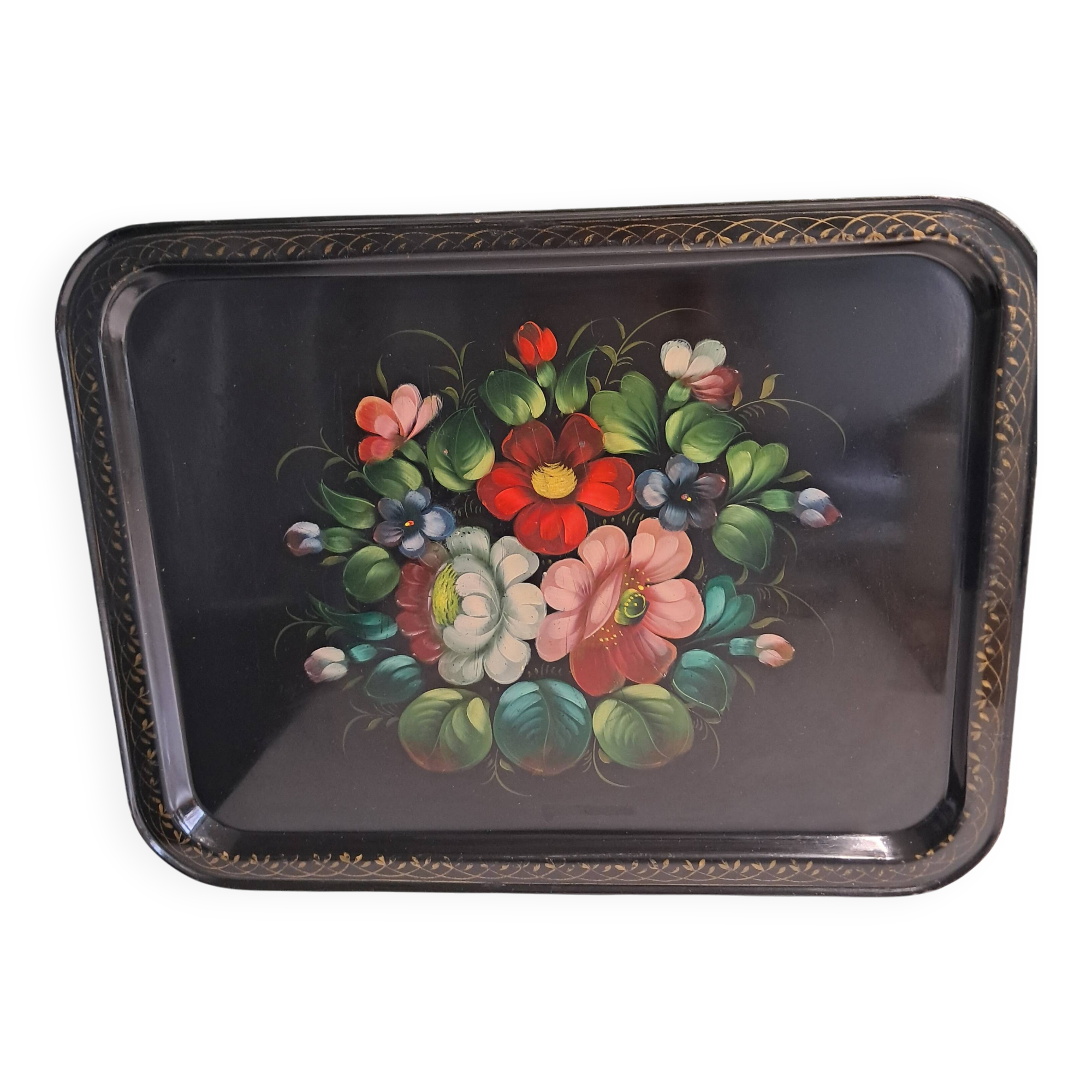 Painted sheet metal tray