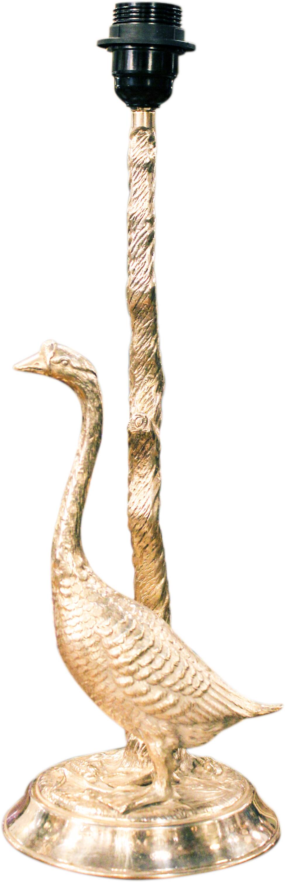 Vintage Silver-Plated Goose Lamp