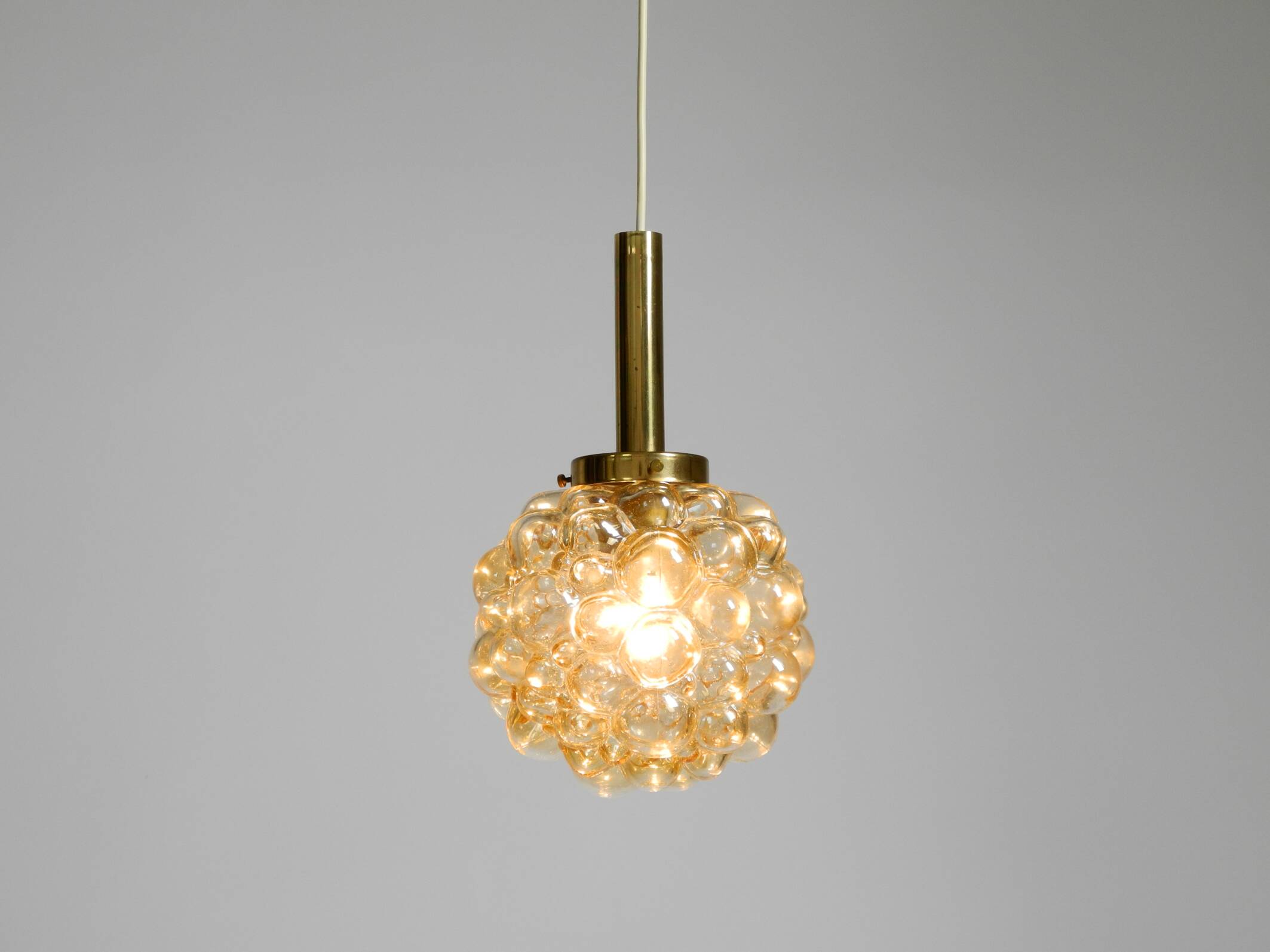 Original glass bubble pendant lamp from the 1960s | Manufactured by Limburg