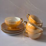 Service à café en porcelaine irisé 12 pièces 