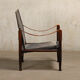 Kaare Klint Safari Chair in Grey Canvas and Dark Stained Ash for Rud Rasmussen