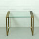 Mid Century Hollywood Regency Coffee Table brass and glass, Italy 1970s