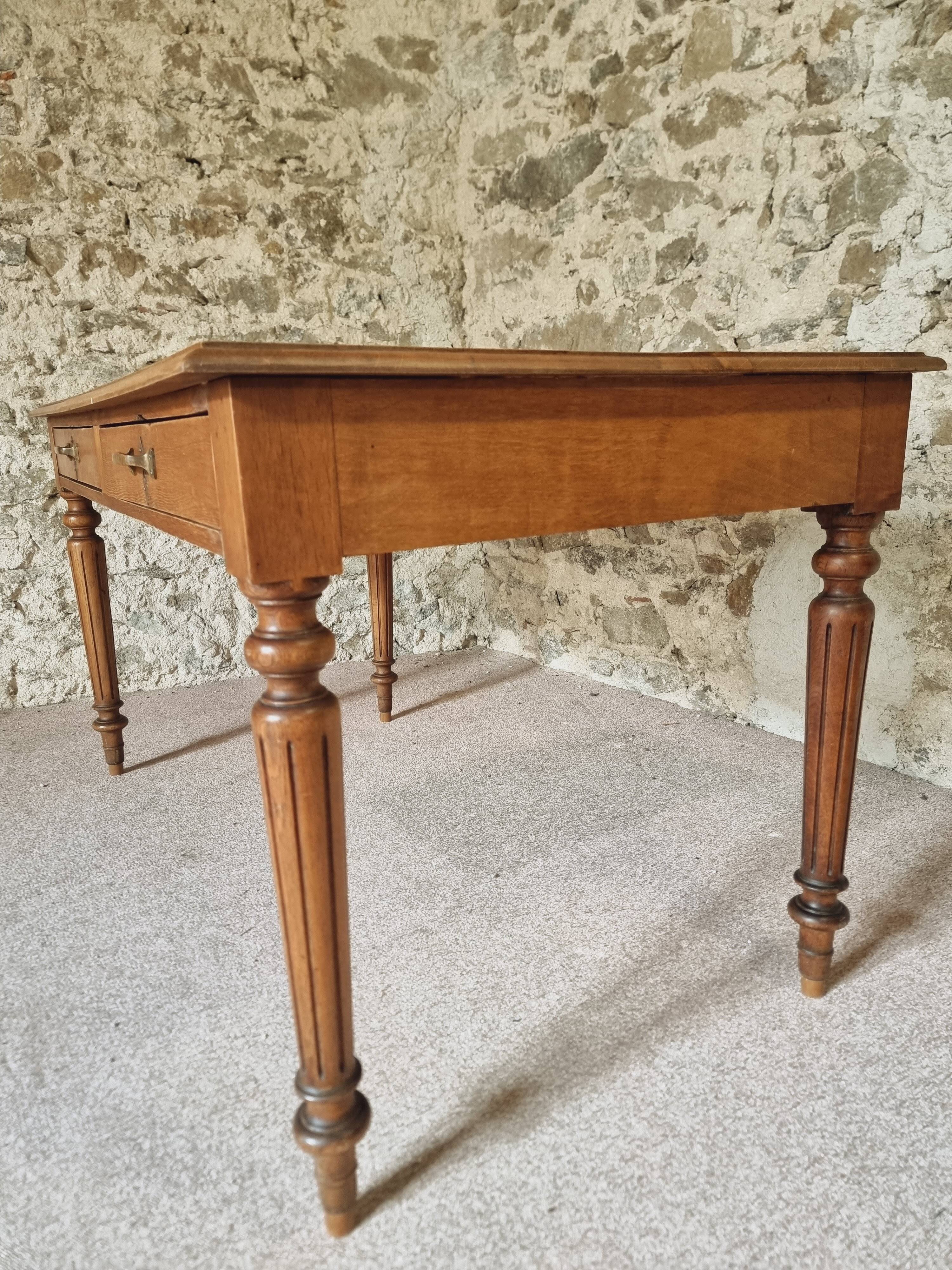 Antique Oak Table – 1930s Desk or Dining Table