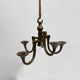 Brutalist bronze hanging chandelier by Michael Harjes, 1970s