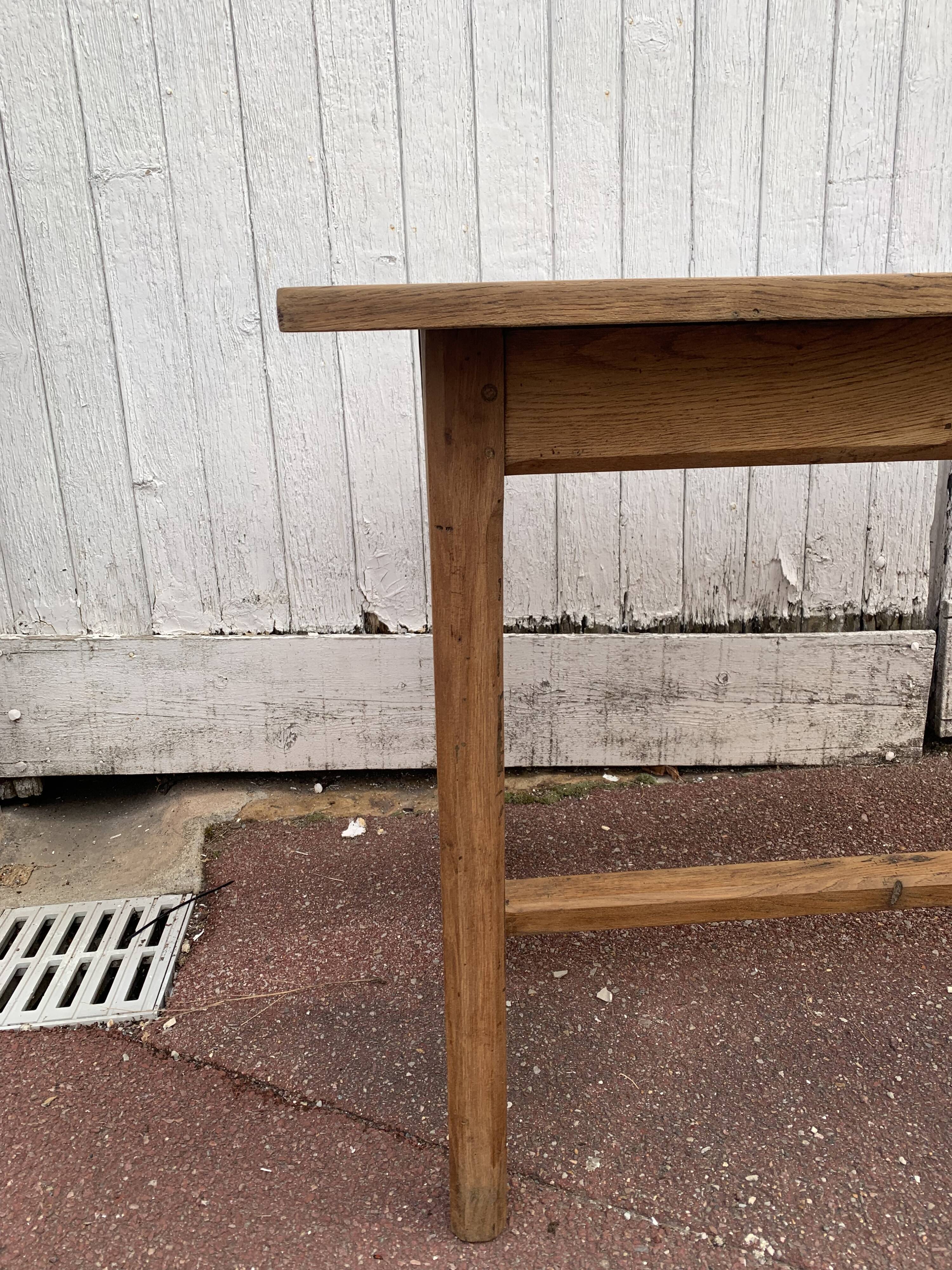 Farmhouse table 1 oak drawer