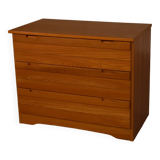 Chest of drawers in elm and elm veneer produced by SIMAT in the 1960s