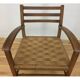 Rope and wood vintage armchair 50s