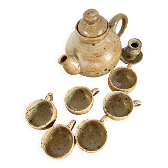 Signed stoneware tea/coffee service