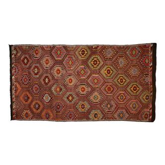 Anatolian handmade kilim rug 368 cm x 202 cm