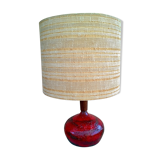 Ceramic lamp and teak by Krosselbach 1970
