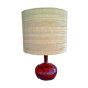 Ceramic lamp and teak by Krosselbach 1970