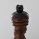 Vintage twisted turned wooden lamp base with shelf.
