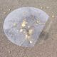 Florentine gold metal floral glass coffee table