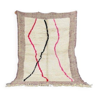 Handmade pure natural wool rug size 140 x 260 cm