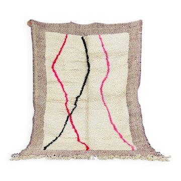 Handmade pure natural wool rug size 140 x 260 cm