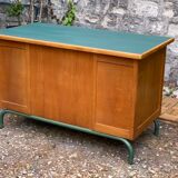 1950s schoolmaster's desk in solid oak