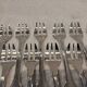 12 silver-plated oyster forks, Christofle Cluny goldsmith, 14.9 cm