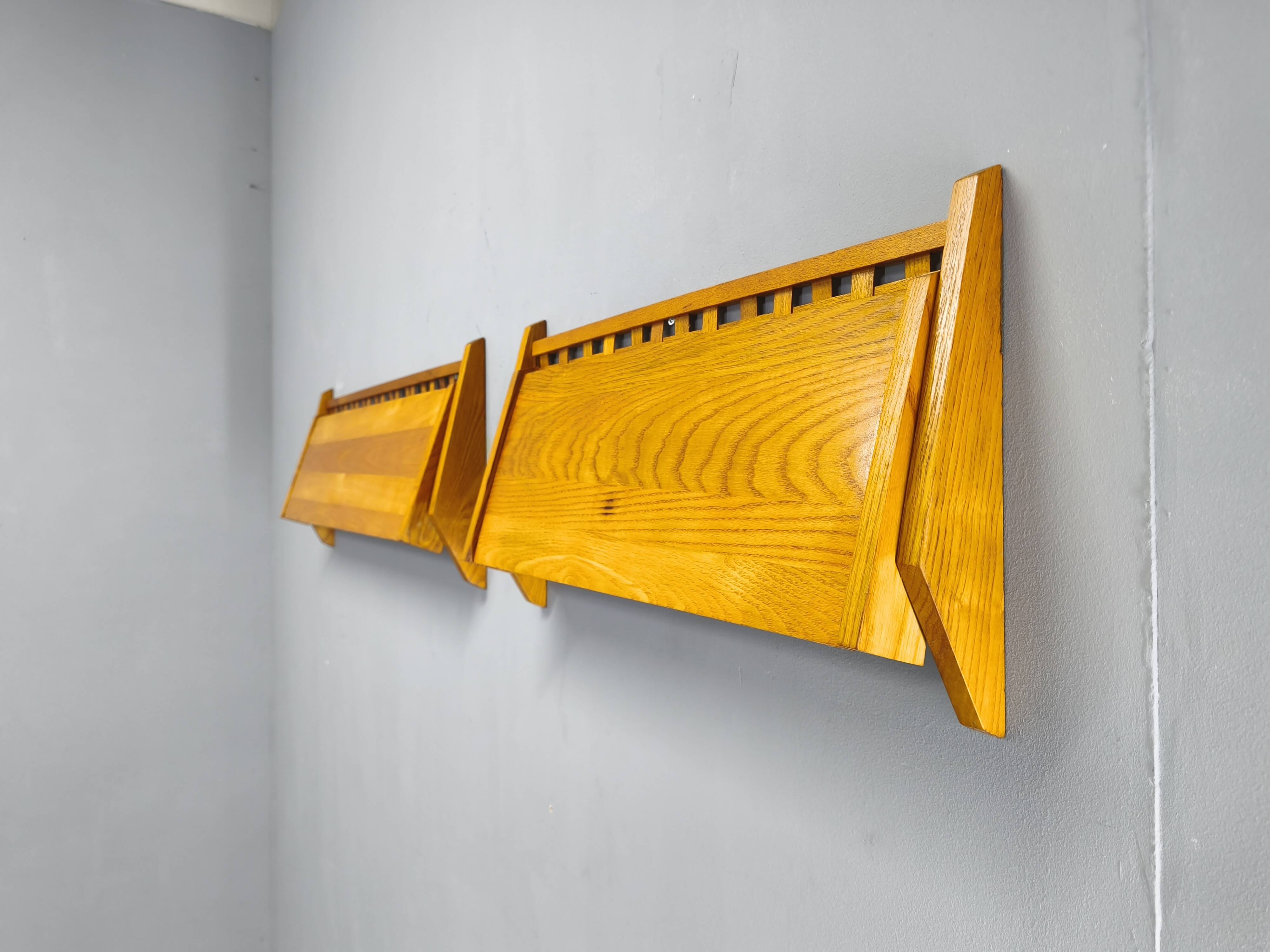 Pair of Mid-Century Folding Wall Shelves by ULUV, Czechoslovakia 1960s