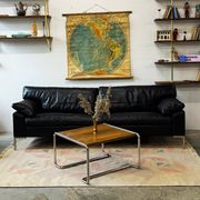 Leather sofa, Denmark, 1960s/70s, mid-century modern style, vintage