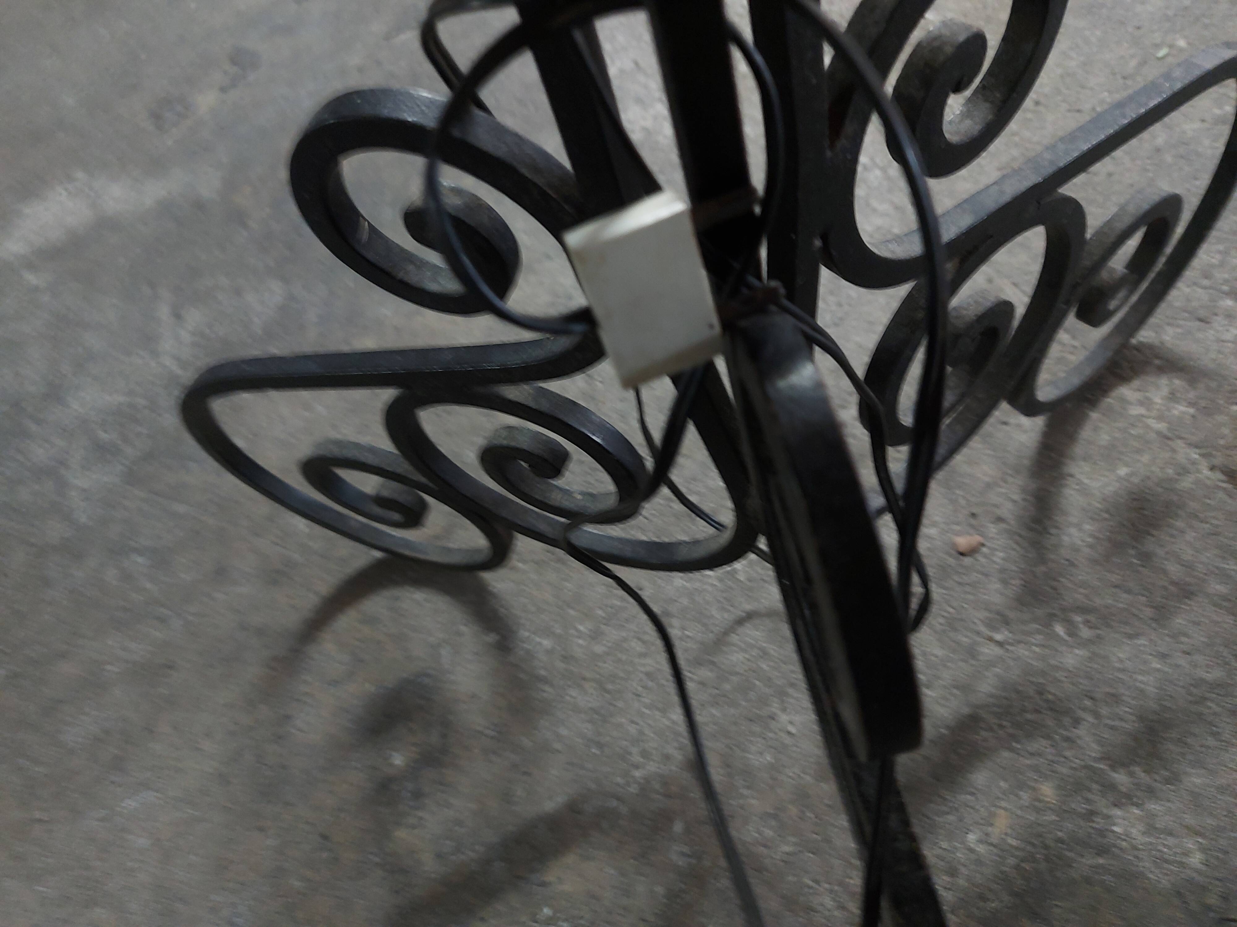 Vintage wrought iron floor lamp