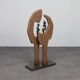 Contemporary Stone & Metal Sculpture with Bronze Figures