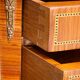 Pair of Bedside Tables / Salon in Marquetry Transition Style Louis XV/Louis XVI