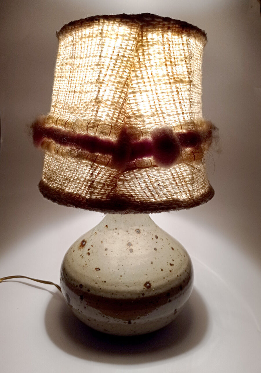 Lampe en grès Puisaye La Borne circa 1970