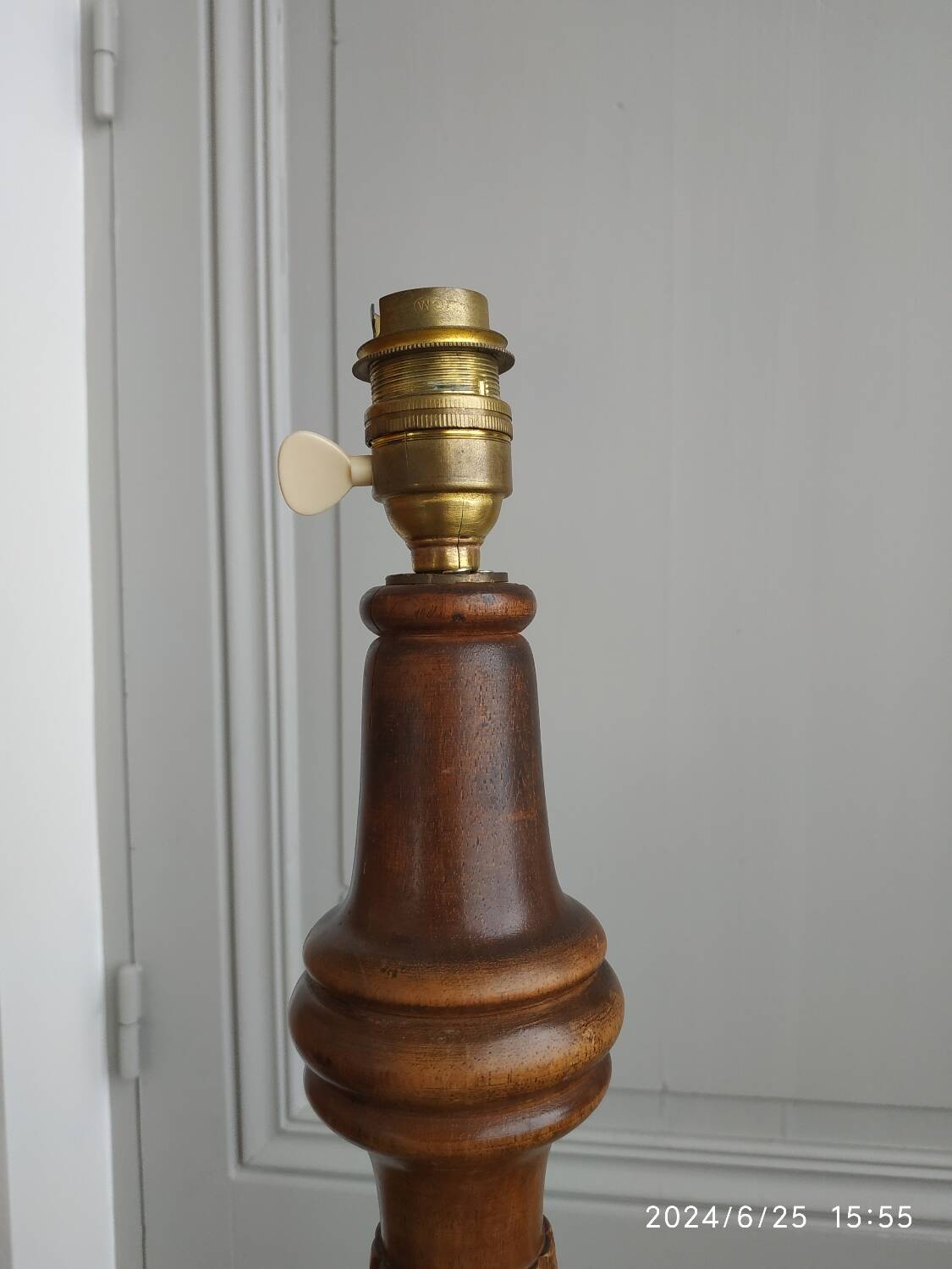 Wooden floor lamp