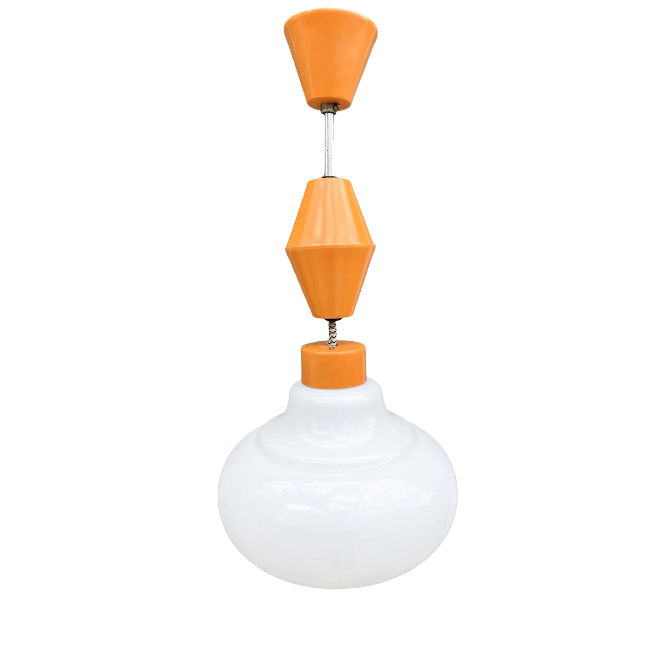 Hanging lamp, Kamenický Šenov, Czechoslovakia, 1950s.