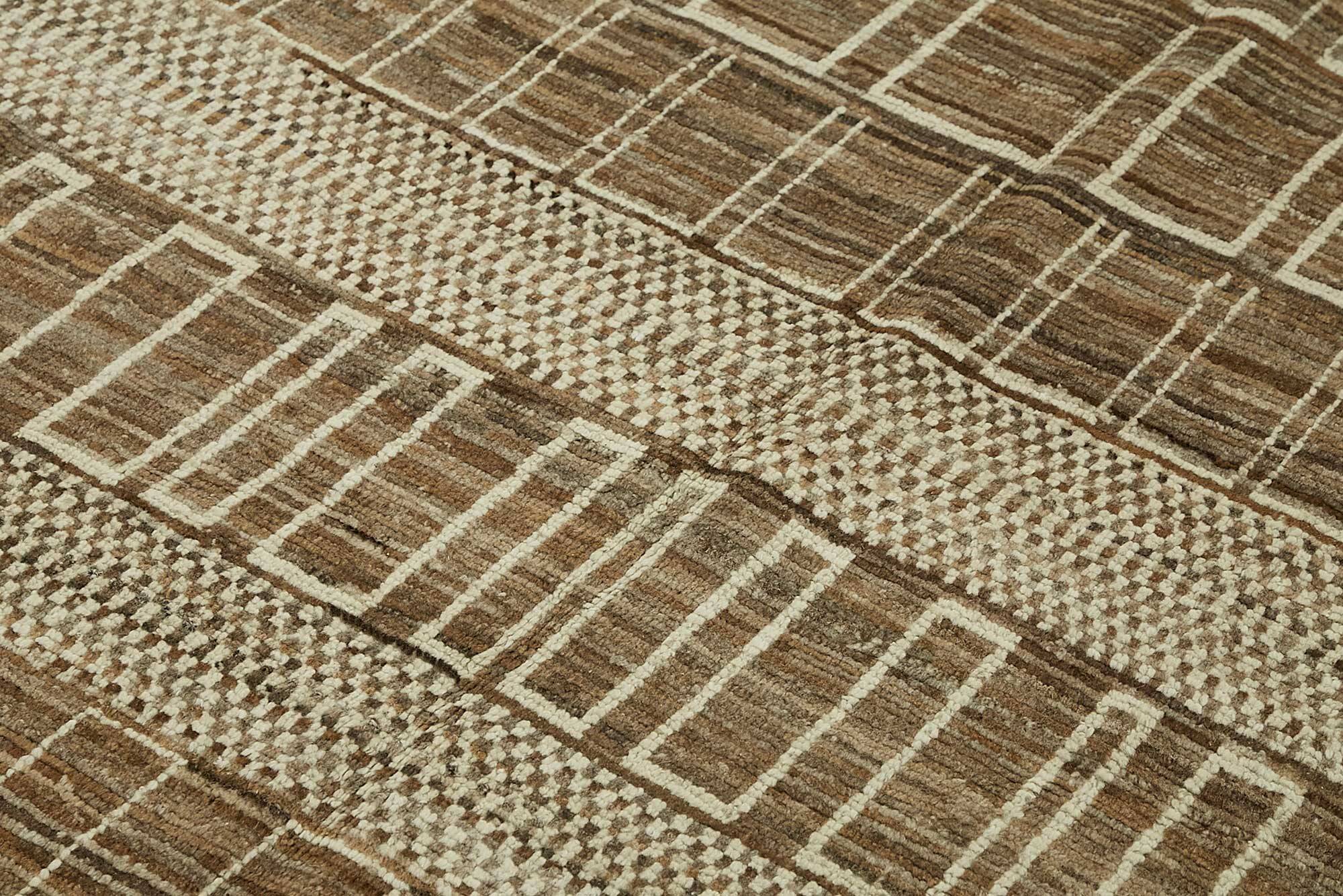 Tapis turc unique fait main en laine beige, 203 cm x 295 cm
