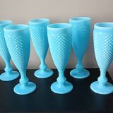 Turquoise Opaline Flutes
