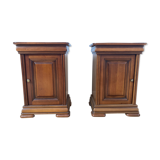 Set of 2 bedside tables style Louis Philippe - Merisier