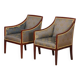 Pair of armchairs in the style of Jean-Michel Frank from the 1930s-1940s.