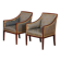 Pair of armchairs in the style of Jean-Michel Frank from the 1930s-1940s.