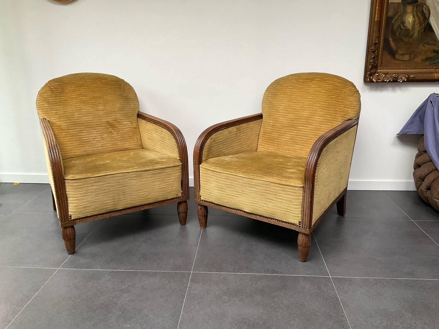 Pair of Art Deco armchairs