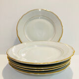 X6 small porcelain plates Czechoslovakia gilded-retro -vintage