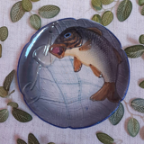 Service d'assiettes à poisson vintage