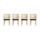 Lot de 4 chaises cannage avec accoudoirs bois noir