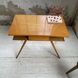 Vintage oak compass desk