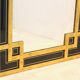 Mirror in gilded wood and black glass by Deknudt Belgium